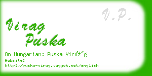 virag puska business card